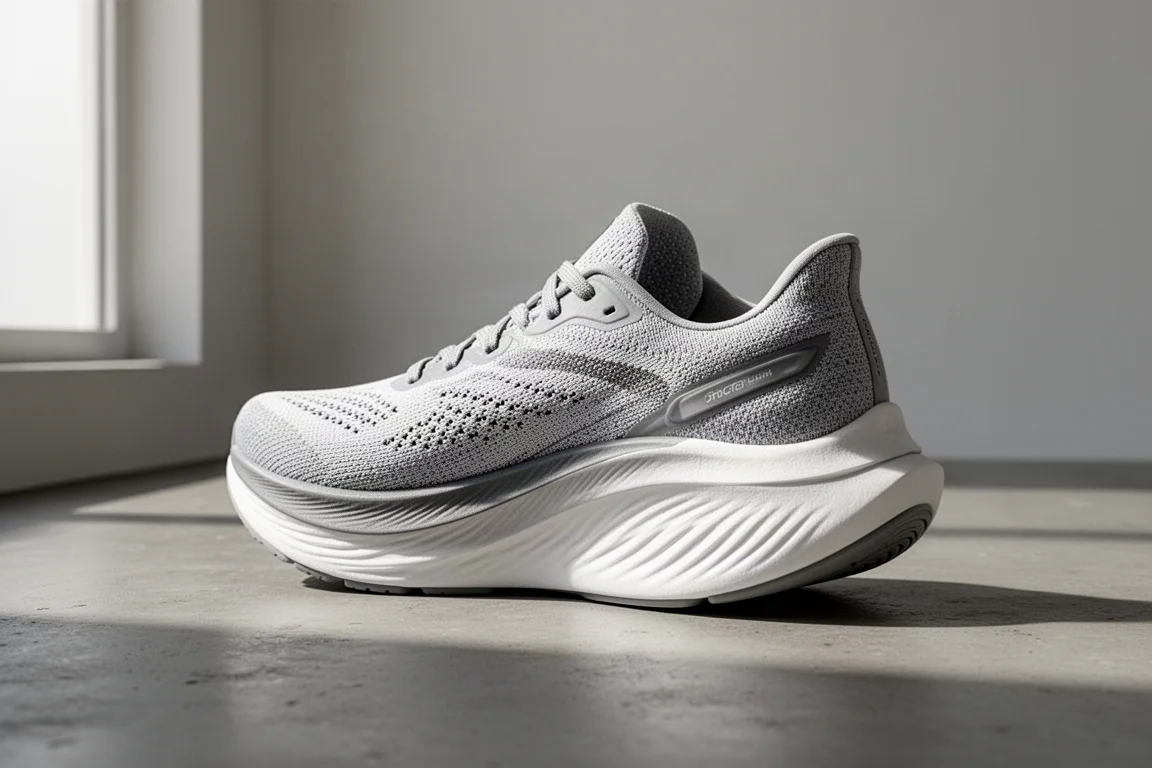 Li-Ning 赤兔 9 Ultra 厚底跑鞋放置於水泥地面上