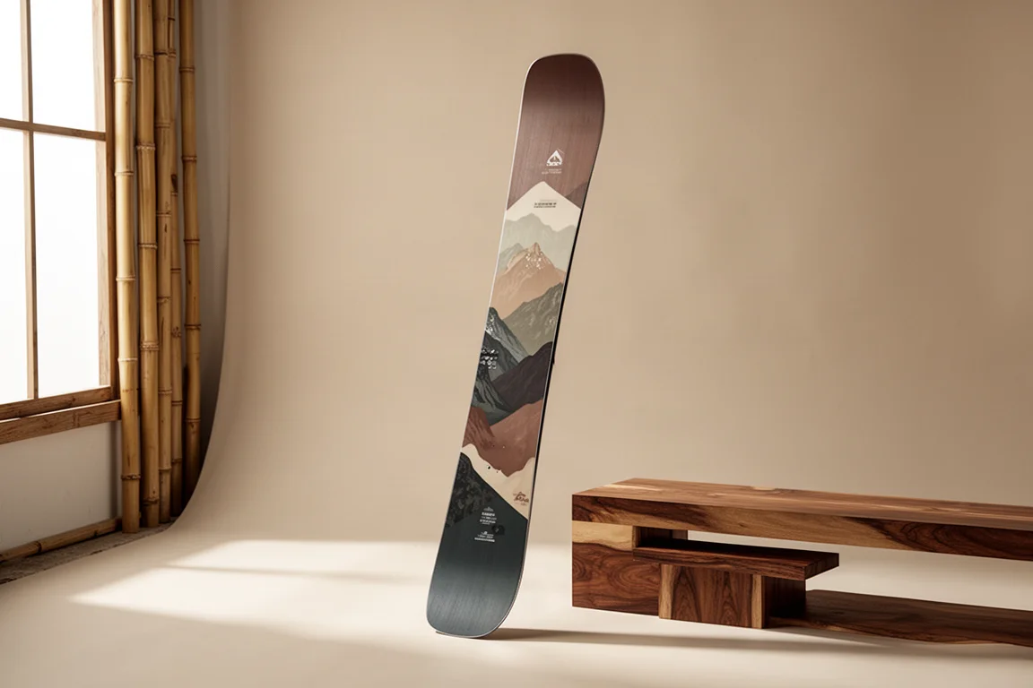 Freeride-Ski Liberty Scope 104 aufrecht stehend vor neutralem Hintergrund