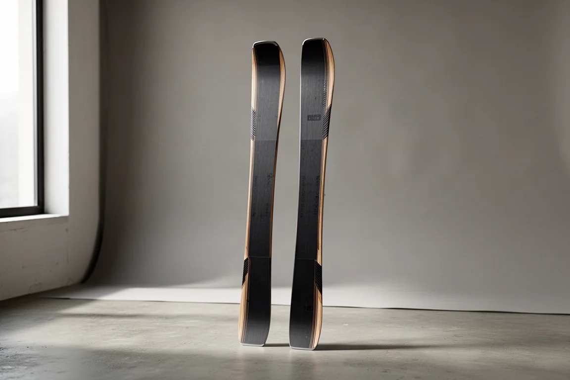 Liberty Super Radian 88 all-mountain ski's rechtopstaand tegen een neutrale achtergrond