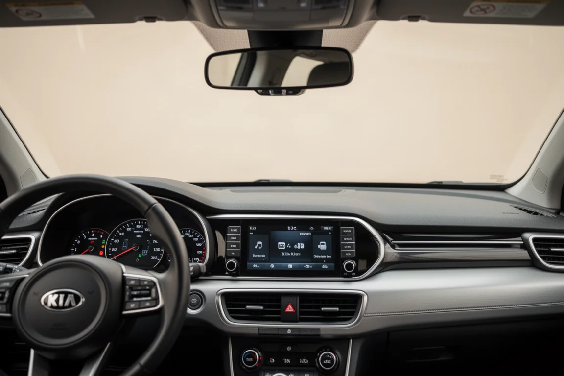 Car dashboard showing no warning lights after a successful engine start