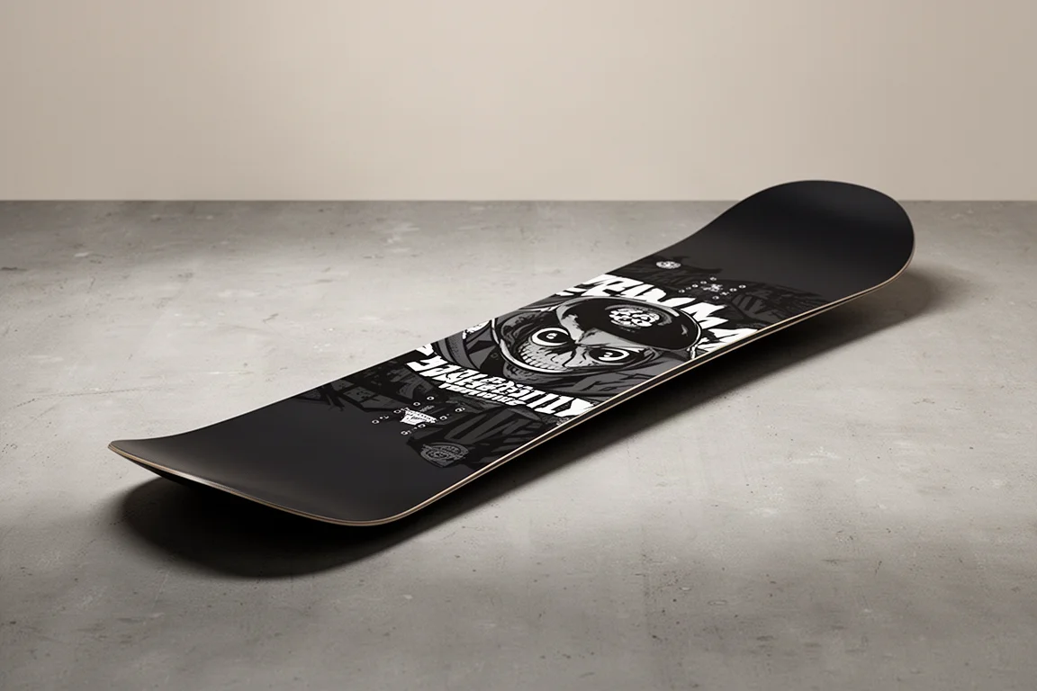 Lobster Halldor Pro freestyle snowboard on a matte concrete surface