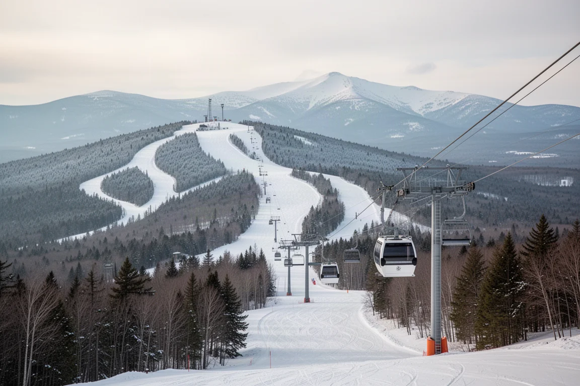 Loon Mountain-recension: New Hampshires bekväma skidort nära Boston omslagsbild