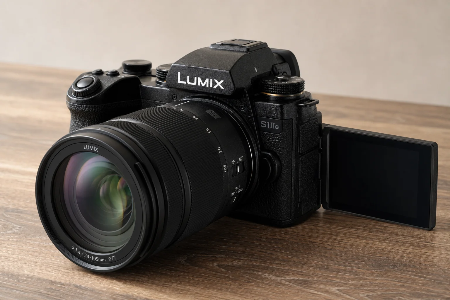 Four full-frame mirrorless cameras arranged on concrete surface