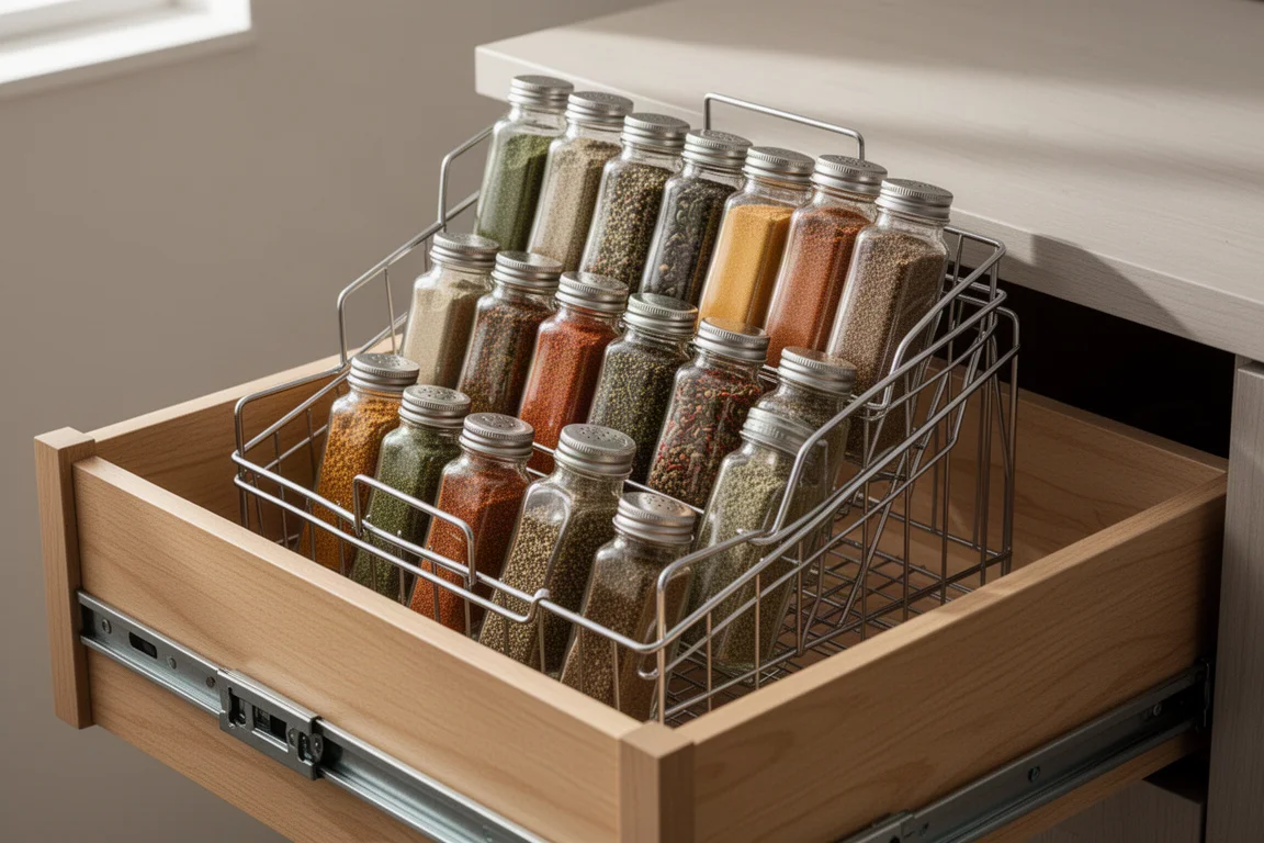 Lynk Professional Four Tier Steel Spice Drawer Organizer product image