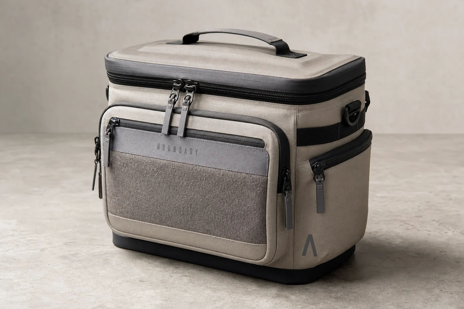 Six coolers of varying sizes and styles arranged on neutral backdrop