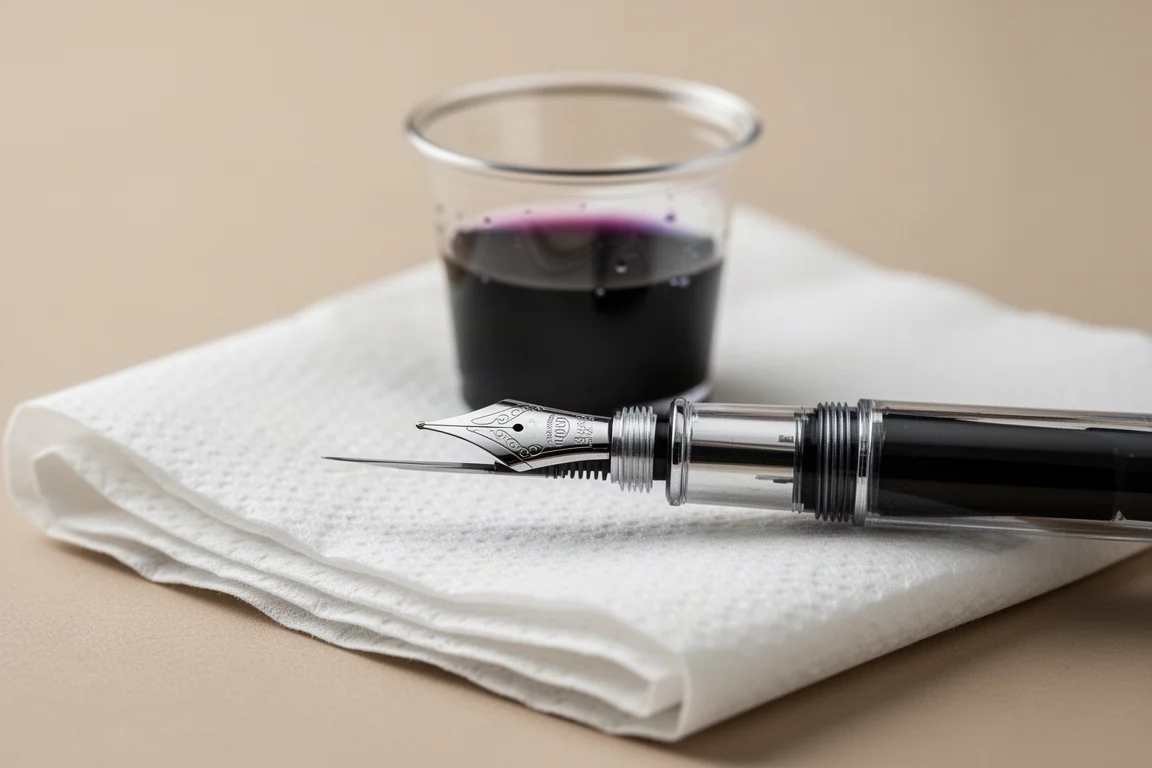 Unité de plume retirée droit du corps d'un stylo plume