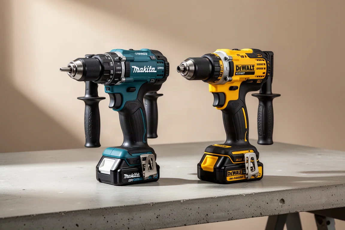 Makita GPH03 vs DeWalt DCD1007: Which Flagship Hammer Drill Wins? cover image