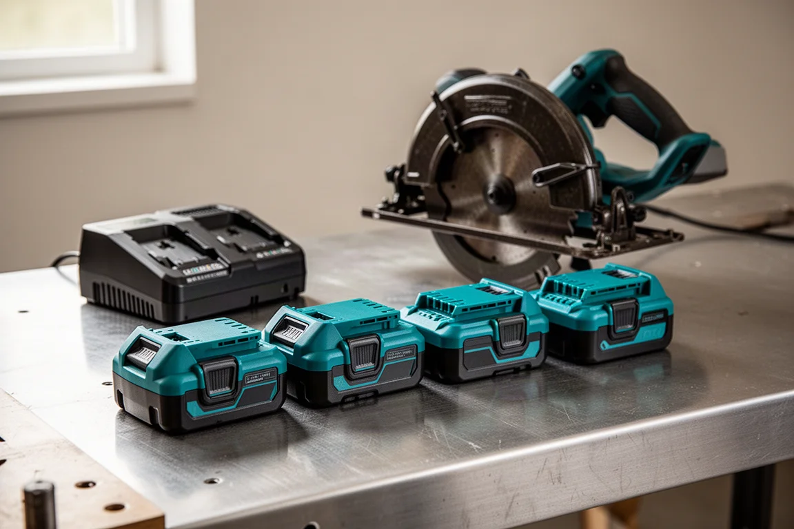 Makita LXT 5Ah Battery 4-Pack with Circular Saw product image