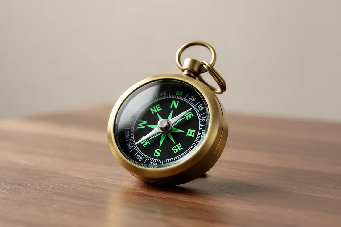 Marbles Brass Pocket Compass product image