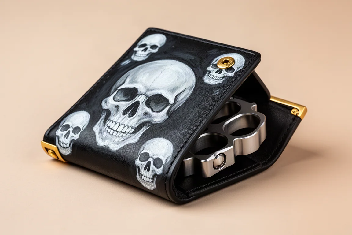Individual Perfection Marginal Knuckle Duster Skull Wallet product image