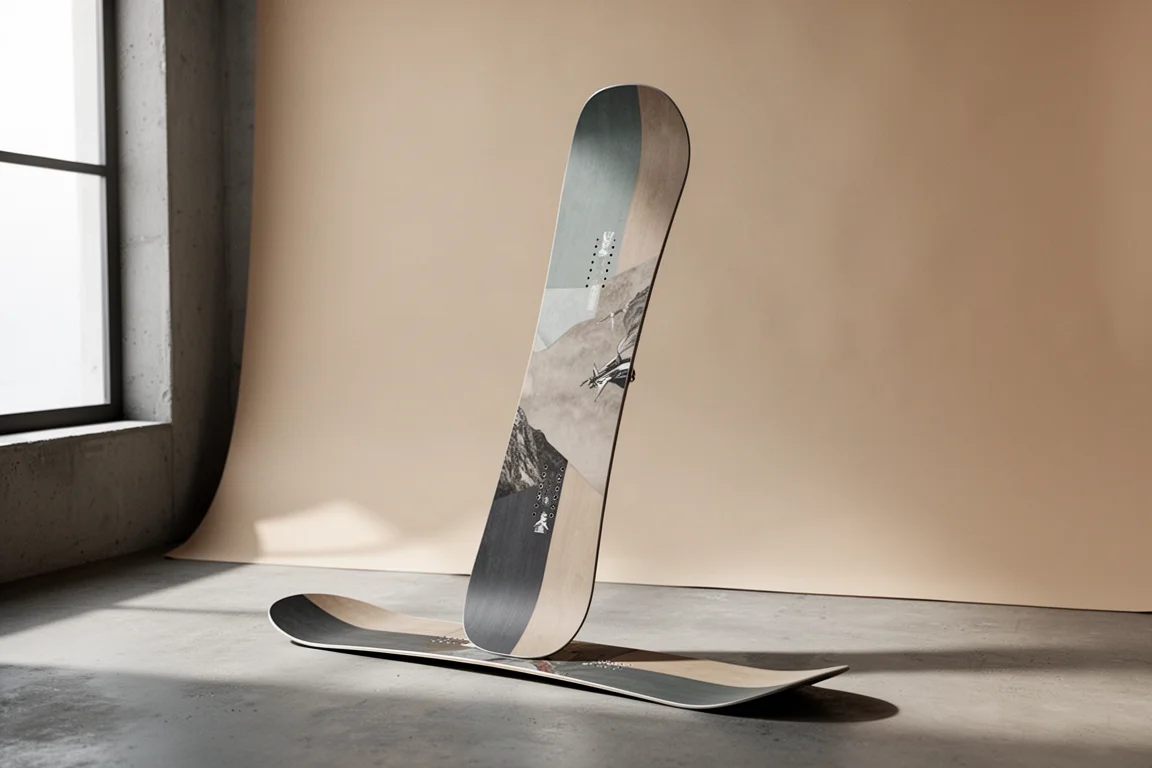 Marten Snowboards The Big One 154 carving snowboard on a neutral backdrop
