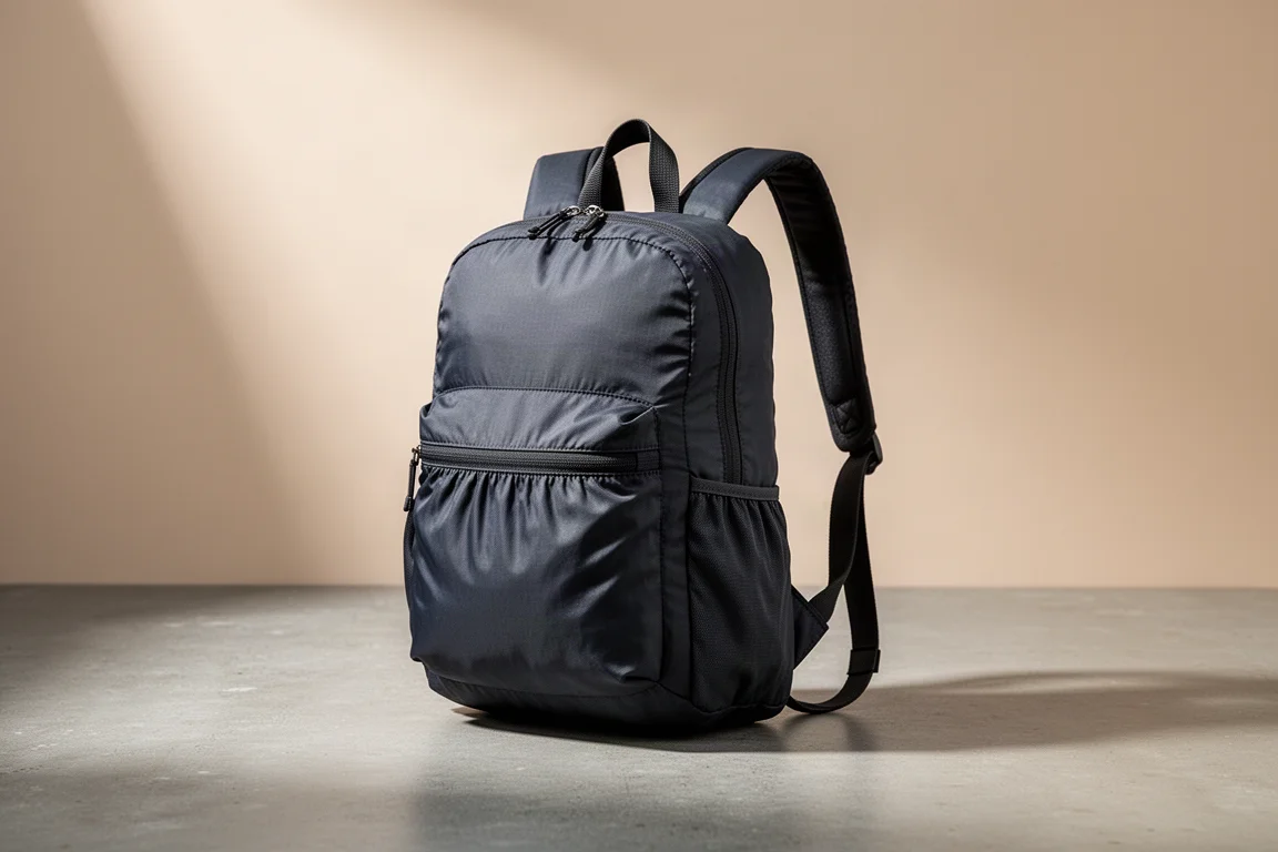 Matador Refraction 16L packable day pack stojący na betonowej powierzchni