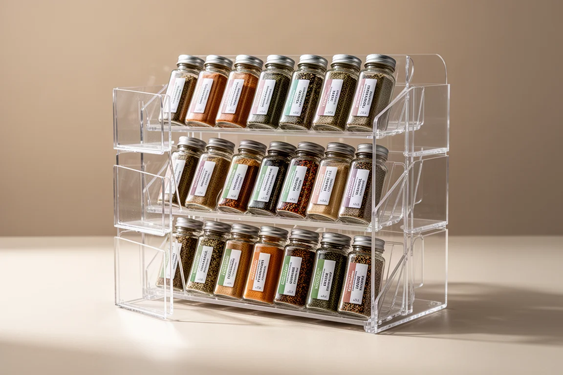 MDesign Three Tier Expandable Spice Rack Organizer product image