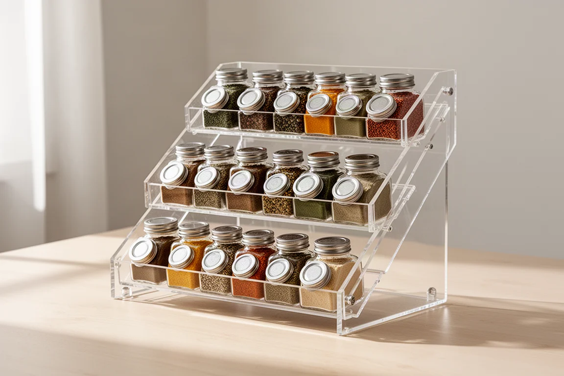MDesign Three-Tier Expandable Spice Rack Organizer product image