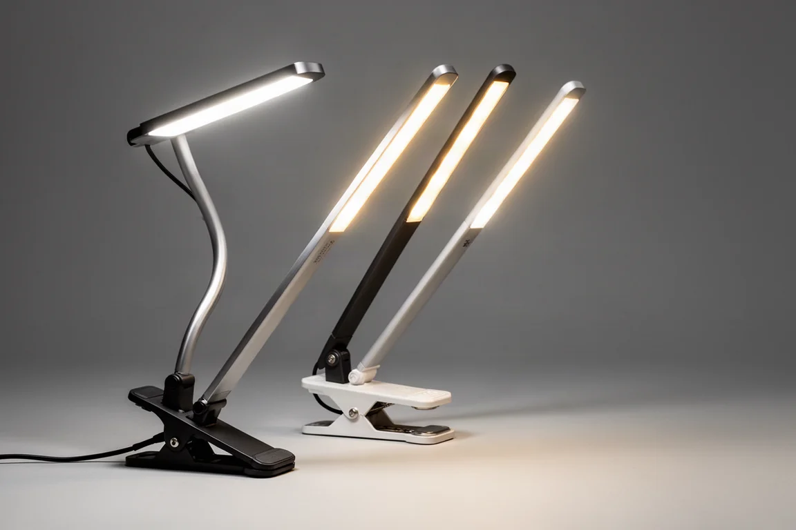 Organisierter Hobby-Schreibtisch mit MediAcous LED-Leuchten und Four E's Vortex Mixer