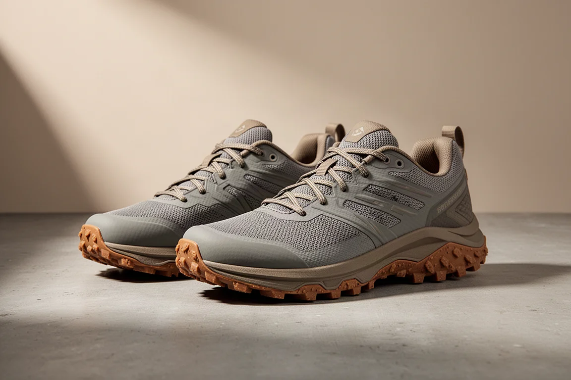 Merrell Agility Peak 5 trail running shoe shown at a three-quarter angle on concrete