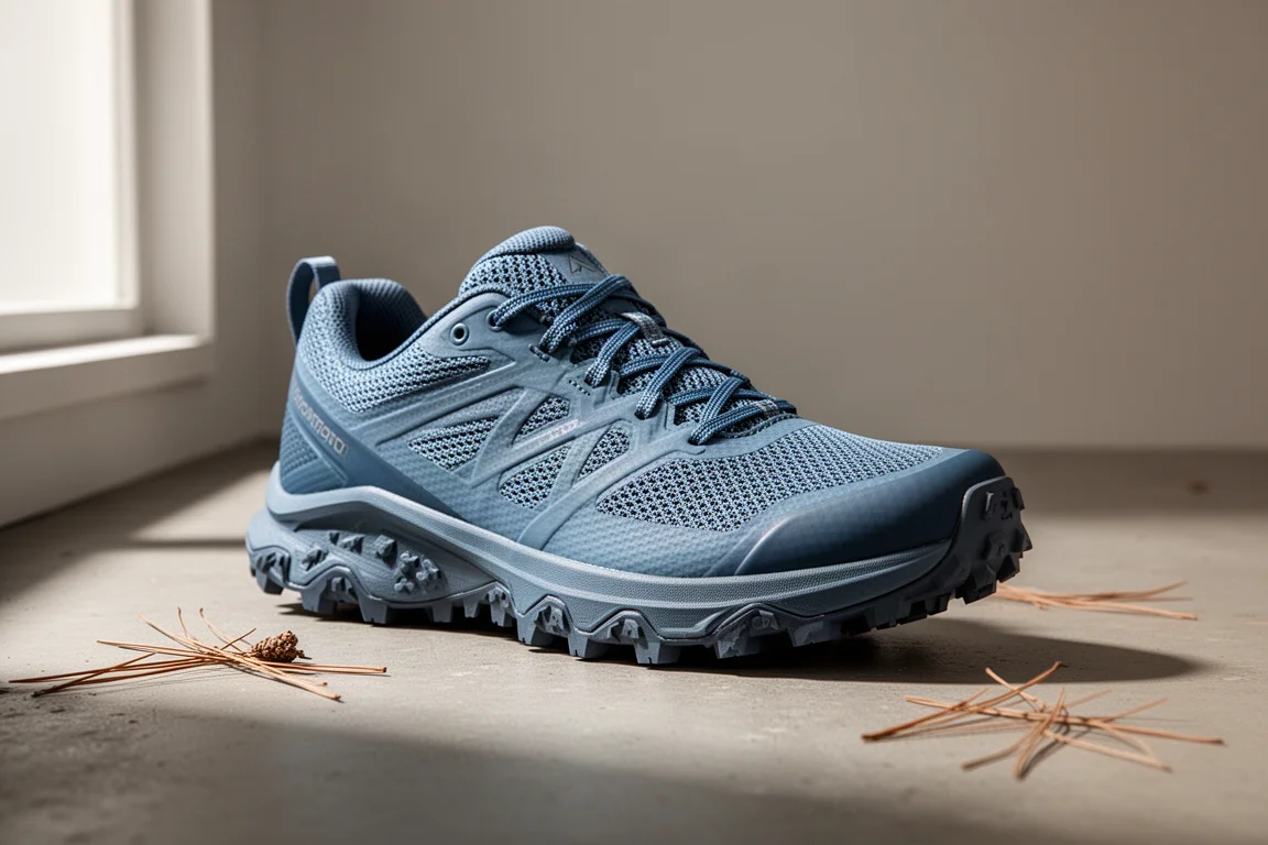 Merrell Agility Peak 6 trail running shoe on a concrete surface