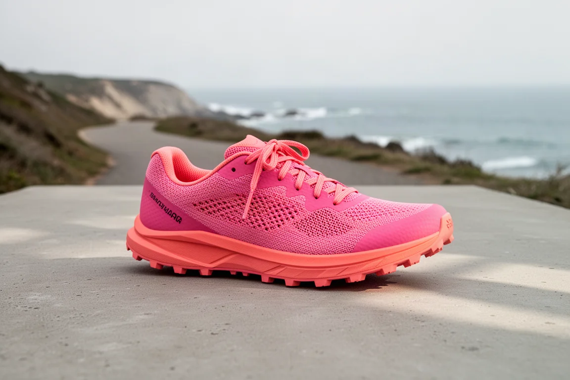 But trailowy Merrell MTL Long Sky 2 Matrix na betonie przy nadmorskiej ścieżce