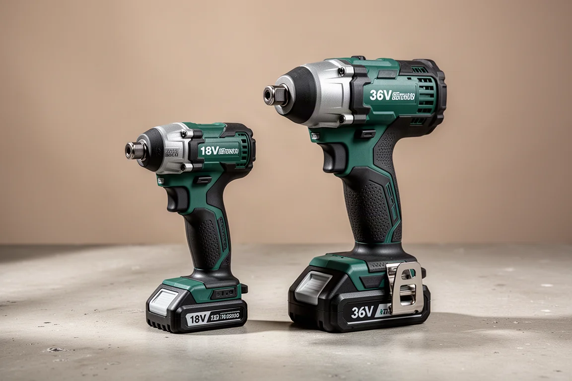 Two Metabo HPT cordless impact drivers side by side on a workshop surface