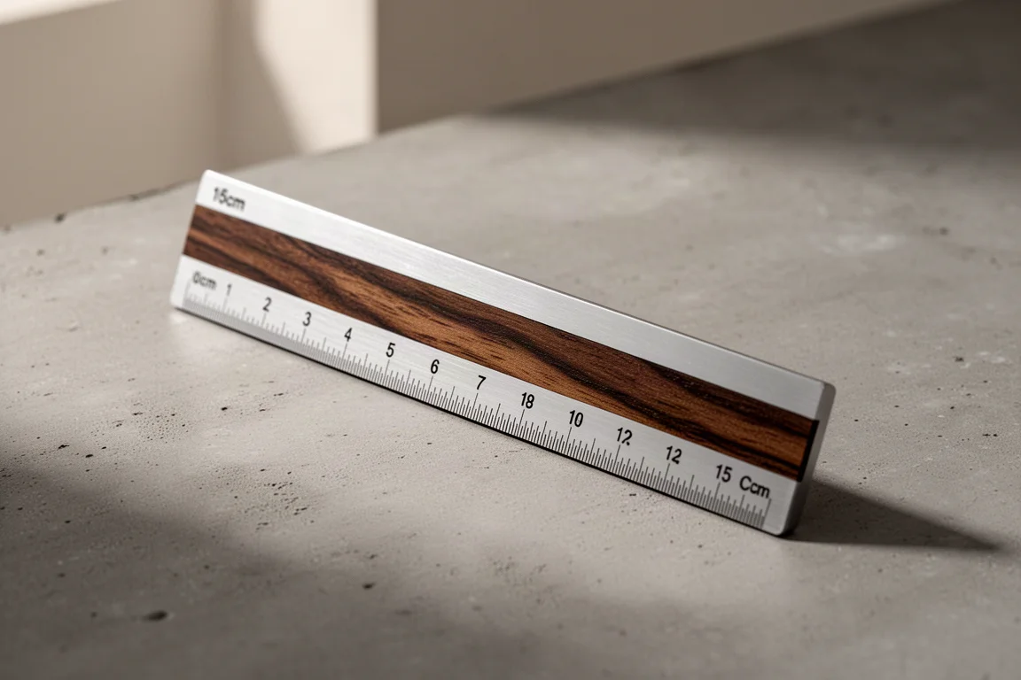 Midori Aluminum & Wood Ruler product image