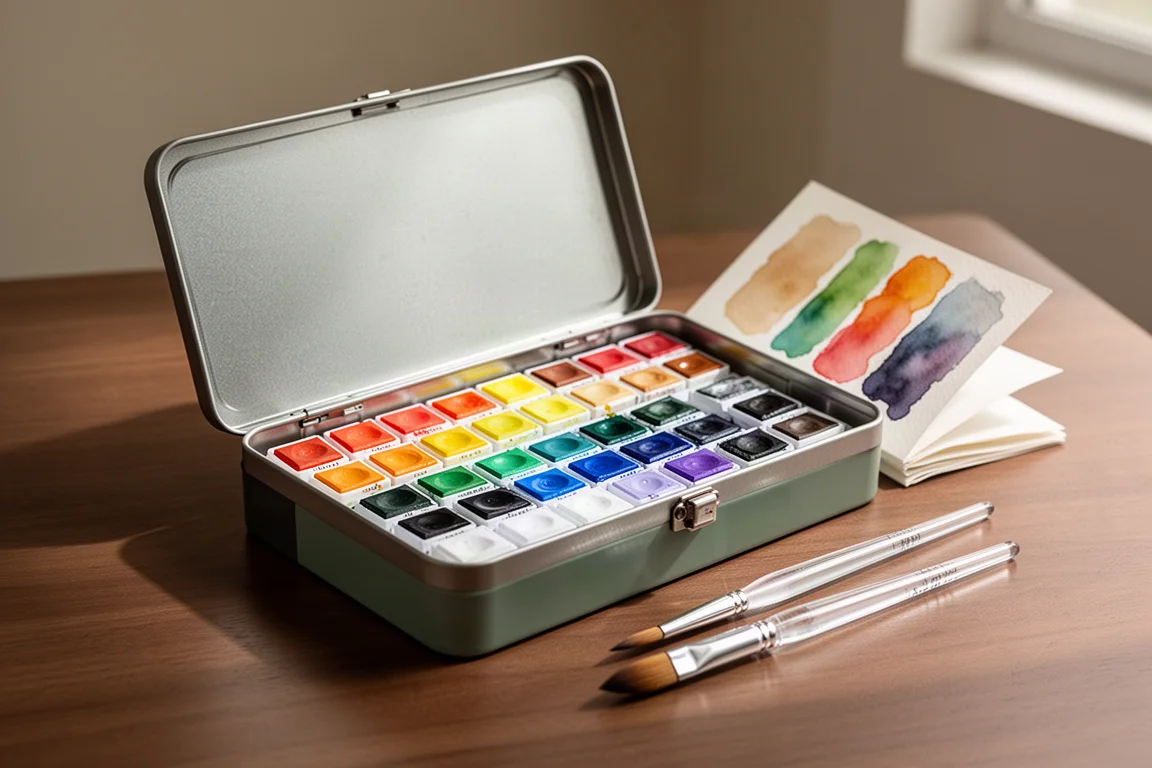 Recenzia: Milang Solid Watercolors 52 — hojny zestaw startowy dla początkujących akwarelistów – zdjęcie główne