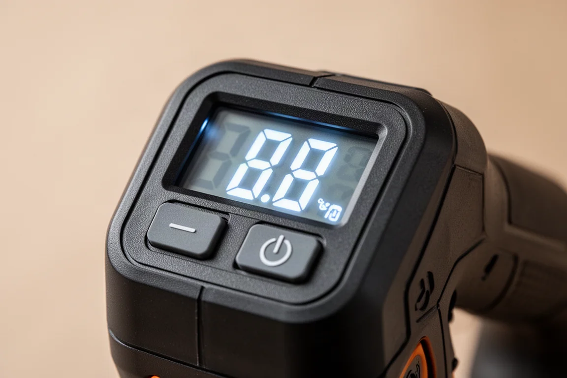 Digital pressure display showing a target PSI reading