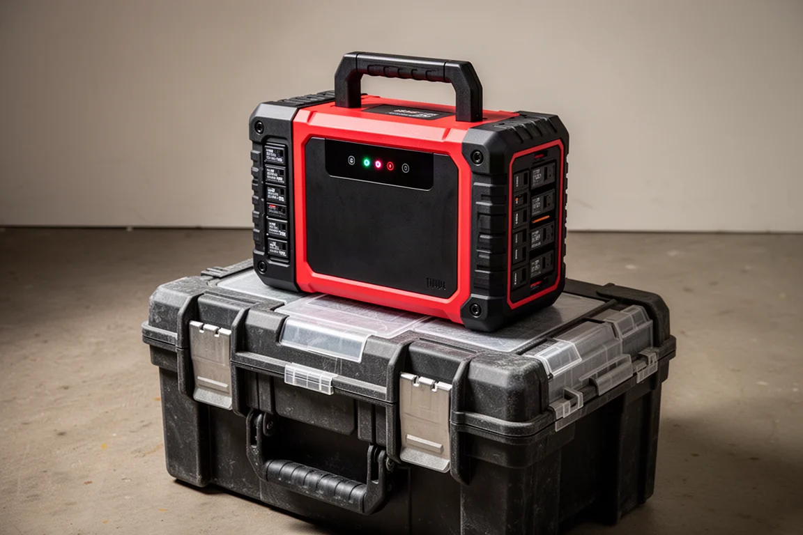 Milwaukee M18 Packout Six-Bay Rapid Charger mounted on a Packout storage box