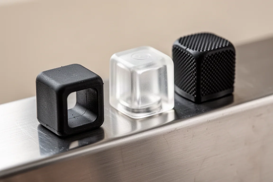 Close-up of textured and knurled pick handles showing grip details