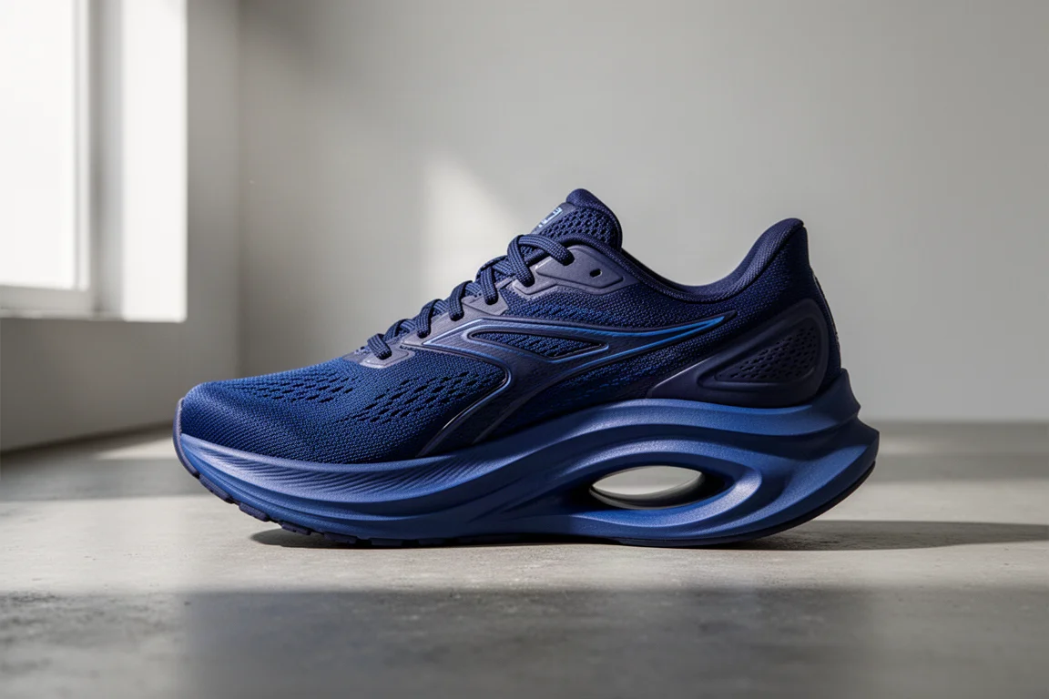 Mizuno Neo Vista running shoe shown at a three-quarter angle on concrete