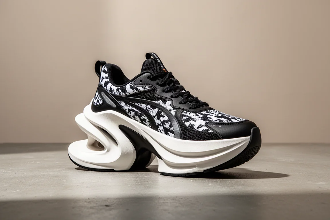 Mizuno Wave Rebellion Pro 3 Beta max-stack running shoe on a concrete surface
