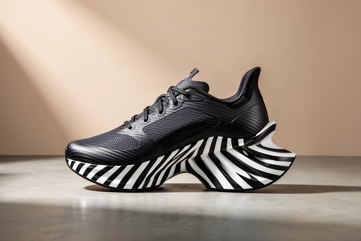 Mizuno Wave Rebellion Pro Beta racing shoe with striped maximalist midsole