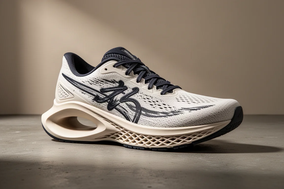 Mizuno Wave Rebellion Pro racing shoe with tall stacked midsole on concrete surface