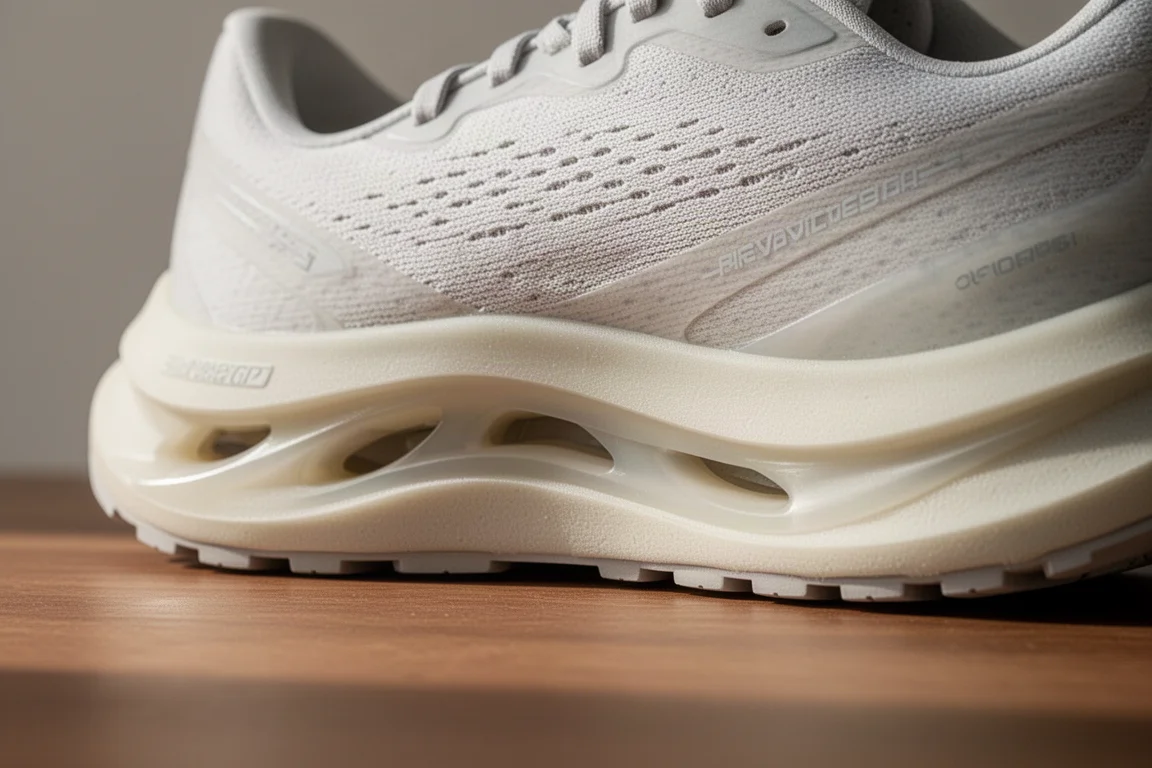 Corredor completando una serie rápida en la pista con zapatillas de entrenamiento con placa