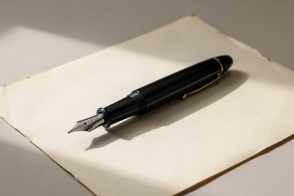 Traits flexibles d'un stylo-plume sur du papier de type Tomoe River