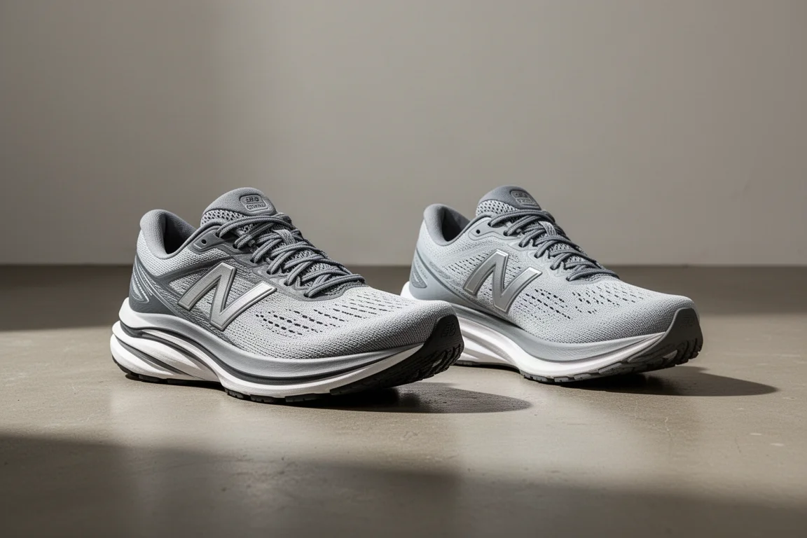 Suola in gomma resistente di una scarpa da running appoggiata su asfalto ruvido