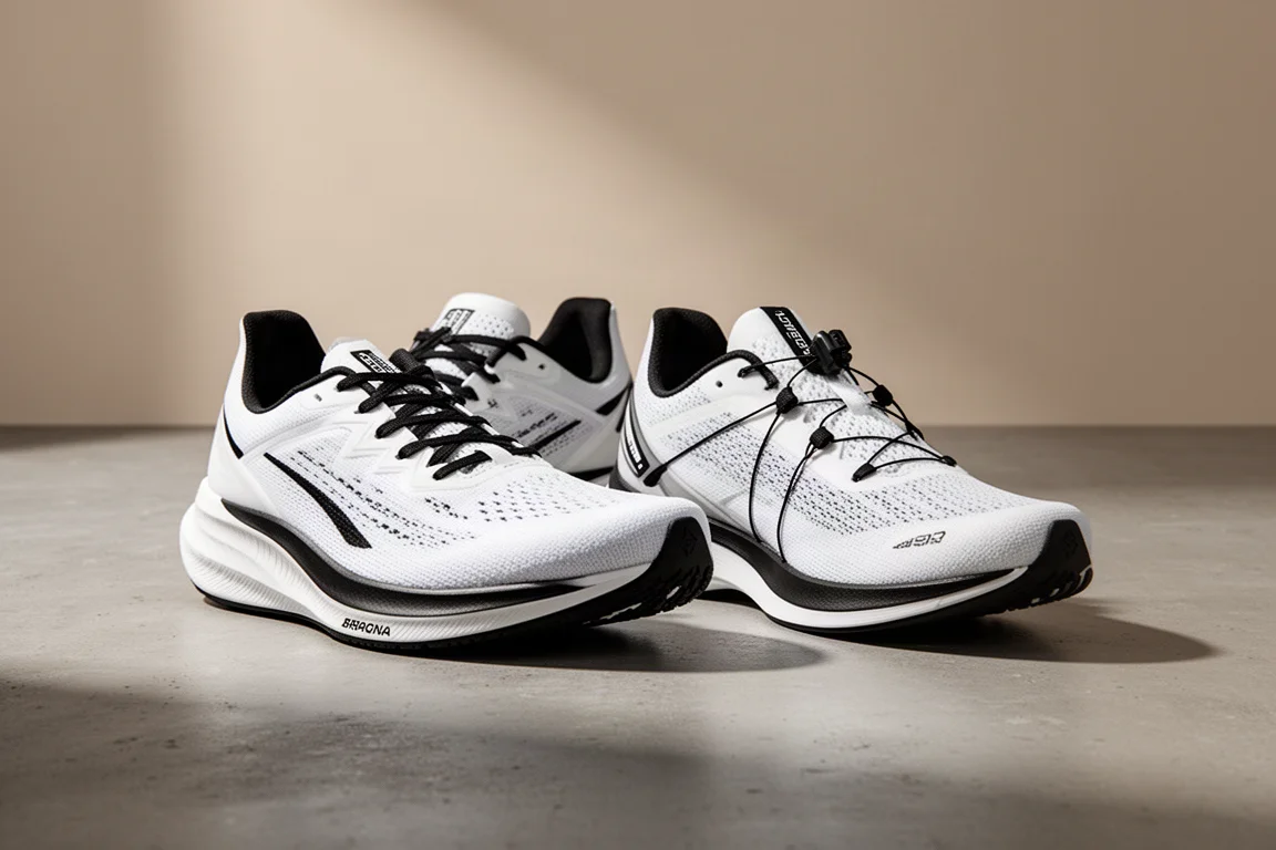 Scarpe da running su strada Mount to Coast S1 e R1 affiancate su cemento