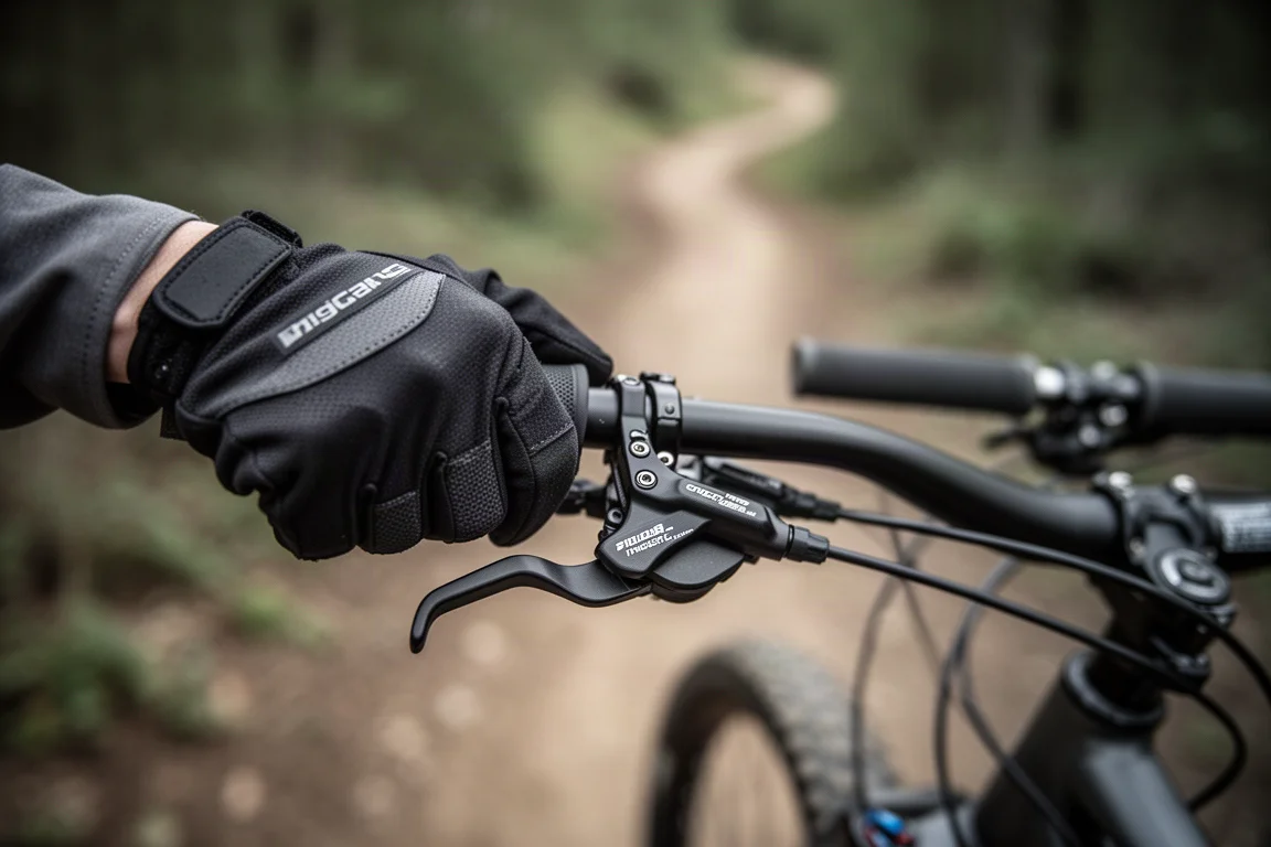 Gros plan sur un dérailleur arrière VTT sans fil et une chaîne sur un établi d'atelier