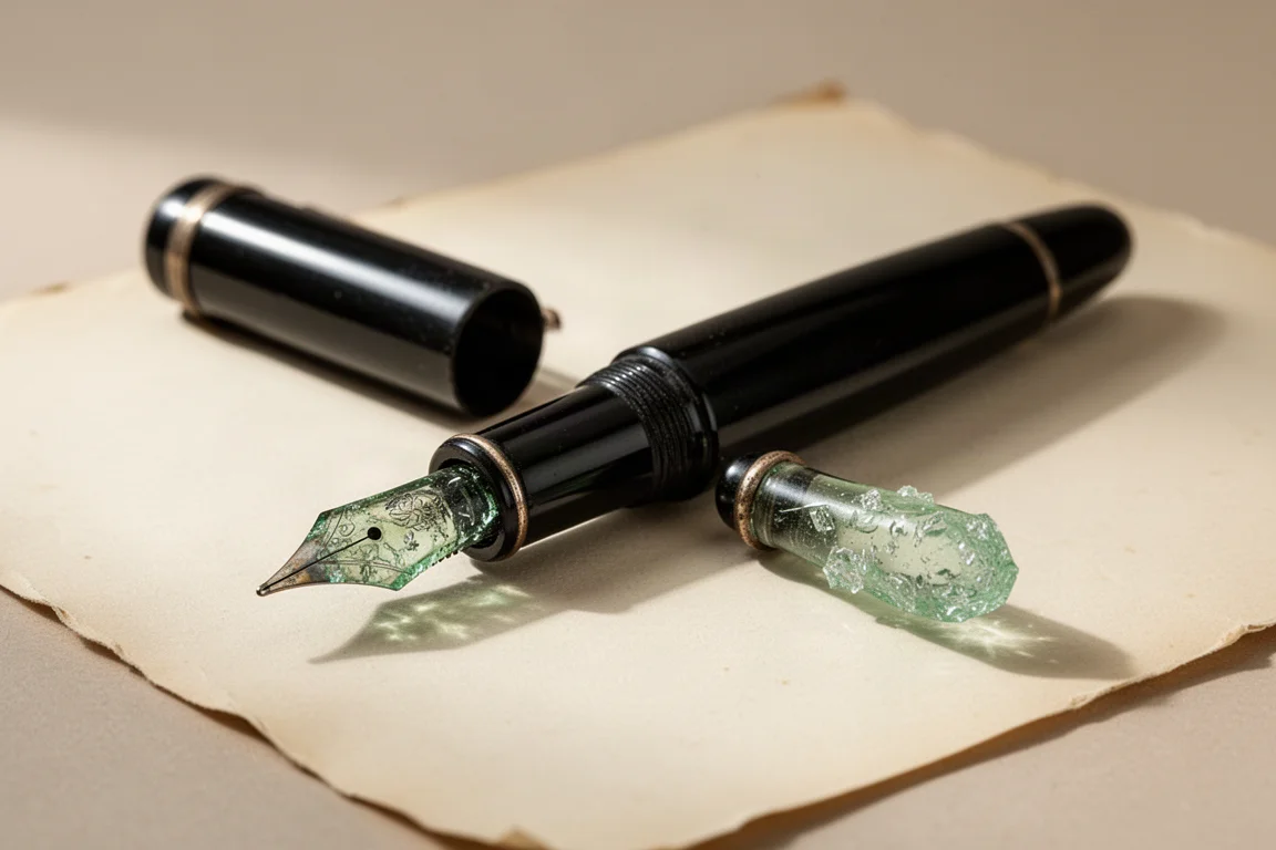 Vintage Italian Glass Nib Fountain Pen product image