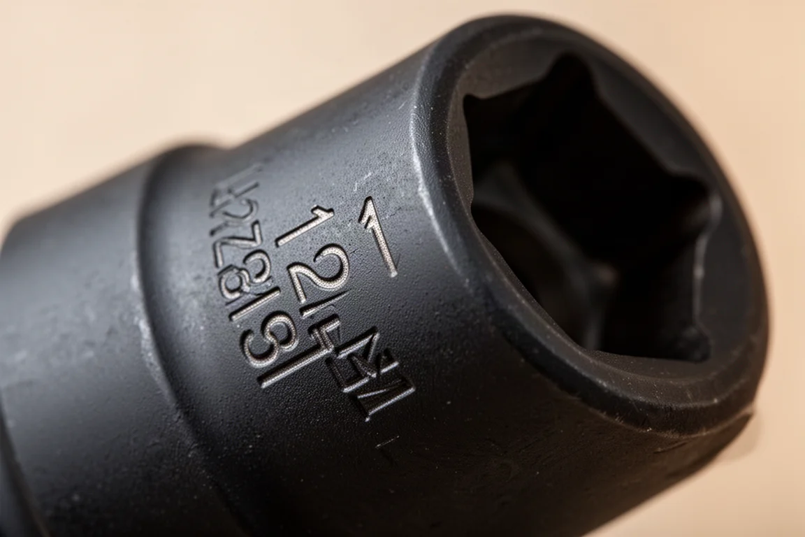 Primer plano de un marcado de medida grabado con láser y estampado por rodillo en un vaso negro