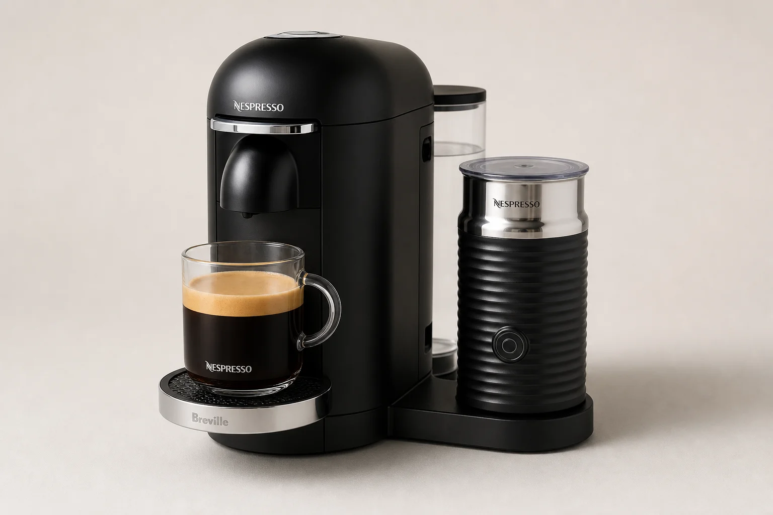 Seven coffee makers arranged on concrete surface representing different brewing styles