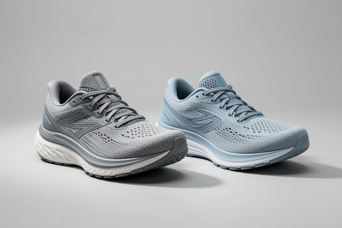 New Balance 1080 V15 與 FuelCell Rebel V5 跑鞋並排陳列
