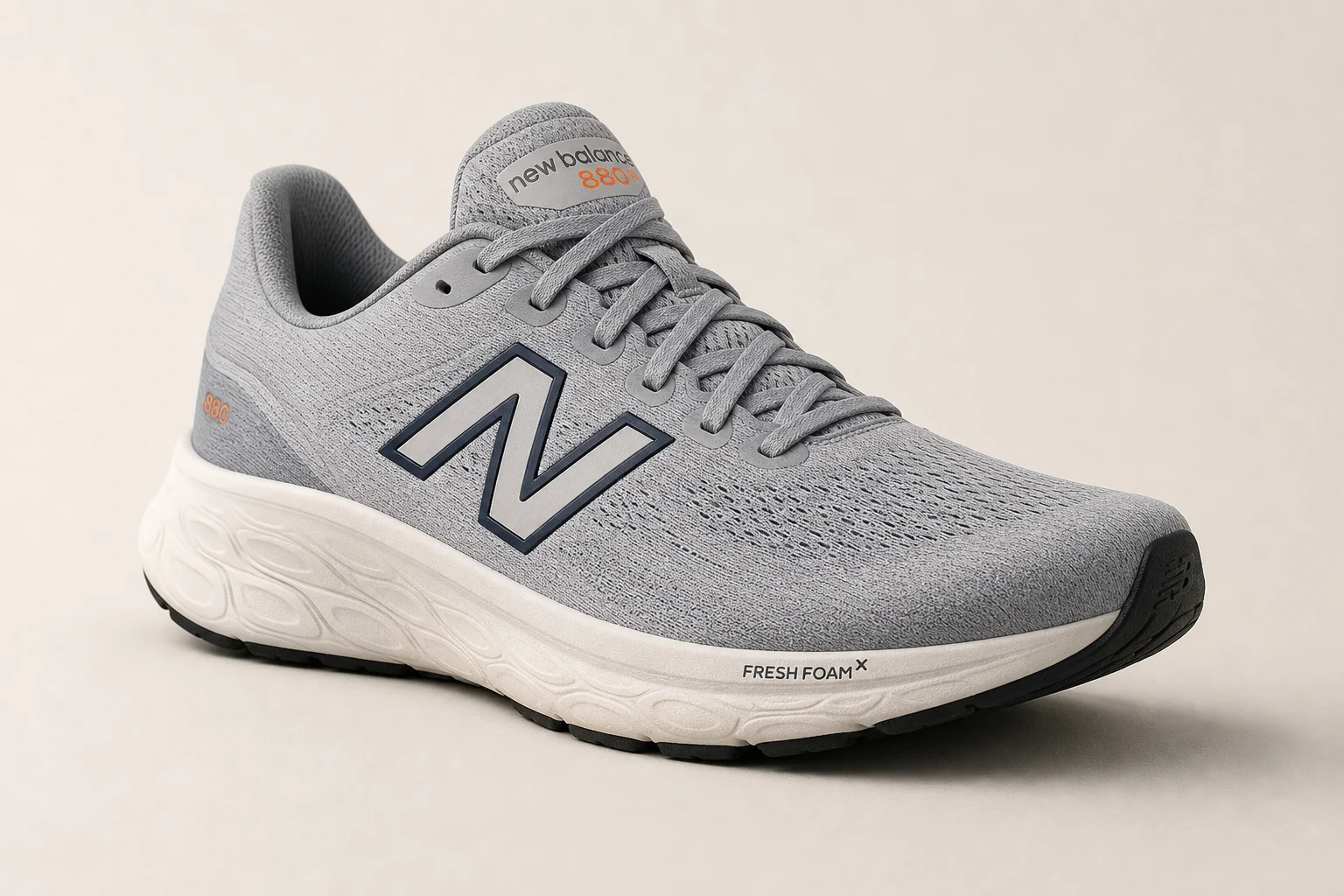 Colección de zapatillas de running para corredores pesados dispuestas sobre una superficie de hormigón
