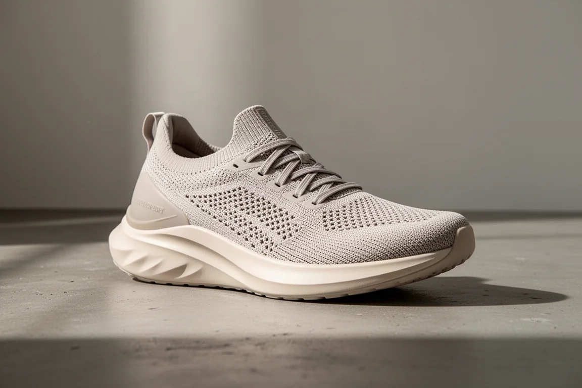 New Balance Balos running shoe on a matte concrete surface