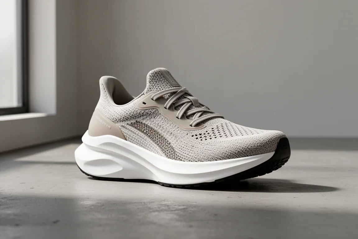 New Balance Ellipse V1 跑鞋置於霧面混凝土表面上