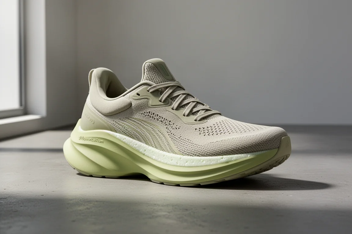 New Balance Fresh Foam 1080 V15 路跑鞋放置於霧面水泥表面