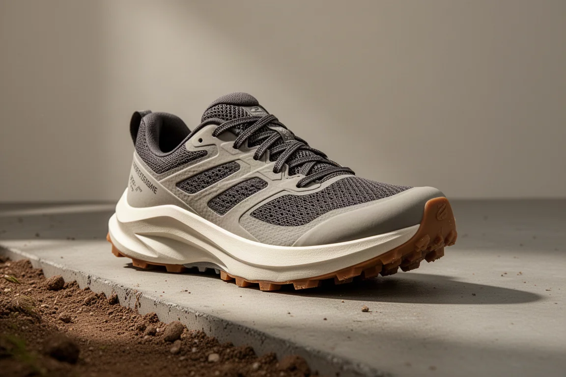 New Balance Fresh Foam X More Trail v2 trail shoe on a concrete surface