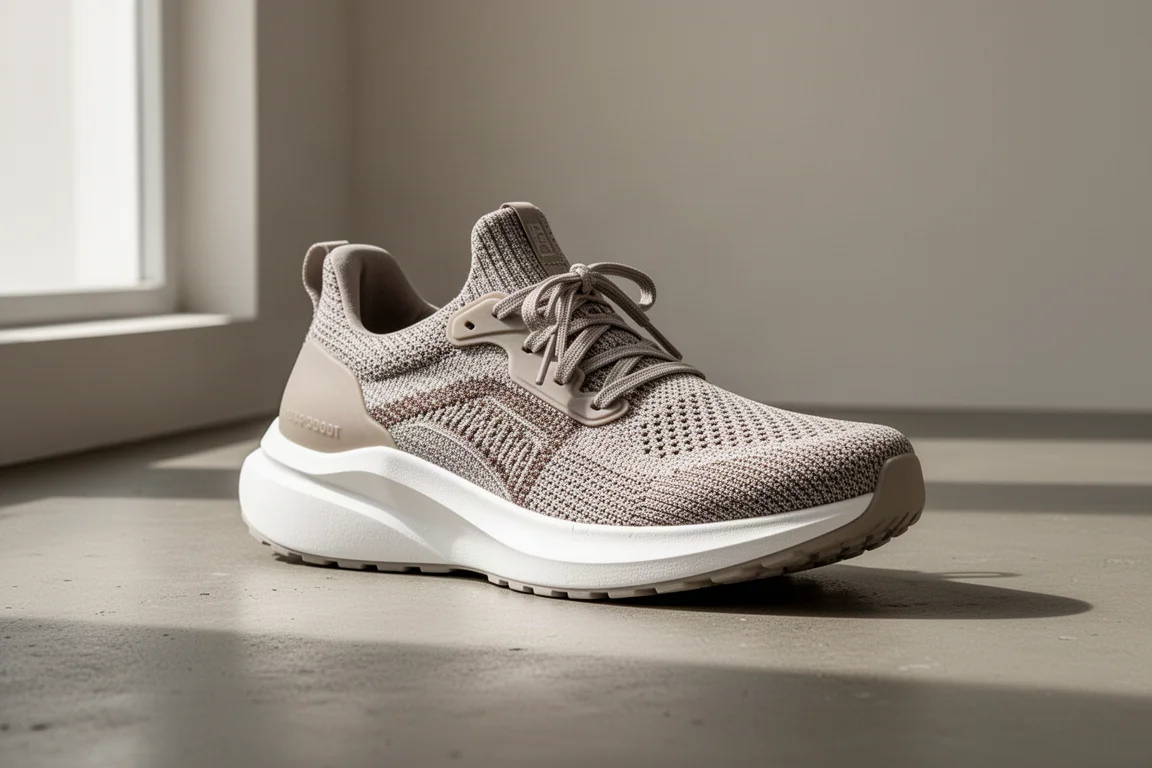 New Balance FuelCell Propel V5 running shoe on a concrete surface