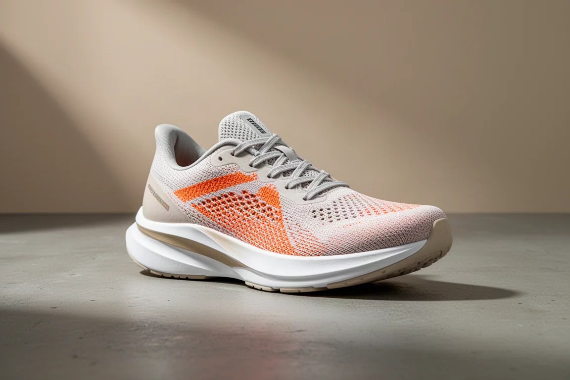New Balance FuelCell Rebel V5 running shoe on grey concrete surface
