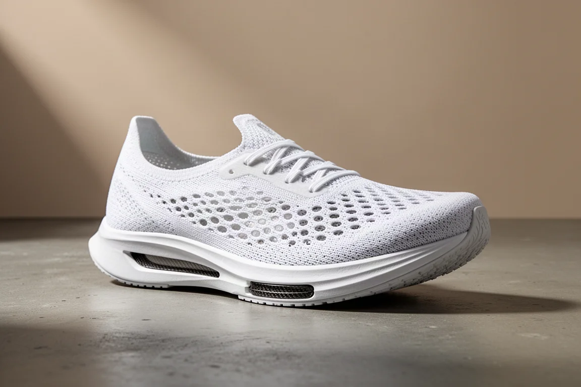 New Balance FuelCell SC Pacer racing shoe on a concrete surface