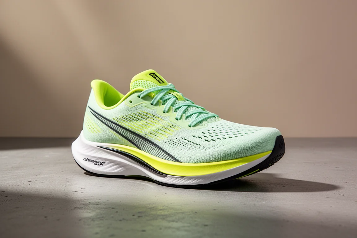 New Balance FuelCell SuperComp Pacer V2 racing shoe on a concrete surface